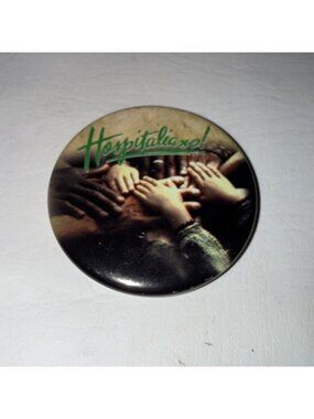 VTG Olive Garden HOSPITALIANO! Hands Join Waitress Server Button Pin Pinback Y2K